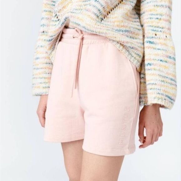NWT NEW MUNTHE PRIVET ORGANIC COTTON SWEAT SHORTS IN ROSE Sz 40